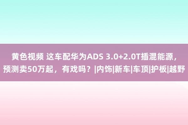 黄色视频 这车配华为ADS 3.0+2.0T插混能源，预测卖50万起，有戏吗？|内饰|新车|车顶|护板|越野