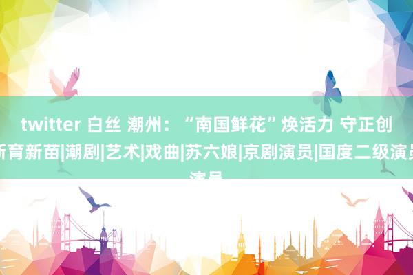 twitter 白丝 潮州：“南国鲜花”焕活力 守正创新育新苗|潮剧|艺术|戏曲|苏六娘|京剧演员|国度二级演员